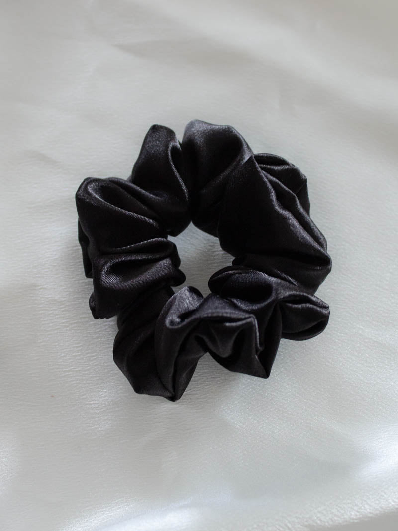 Black Satin Scrunchie