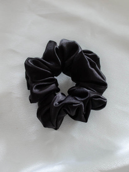 Black Satin Scrunchie