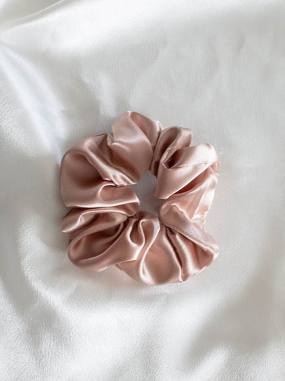 Champagne Satin Scrunchie