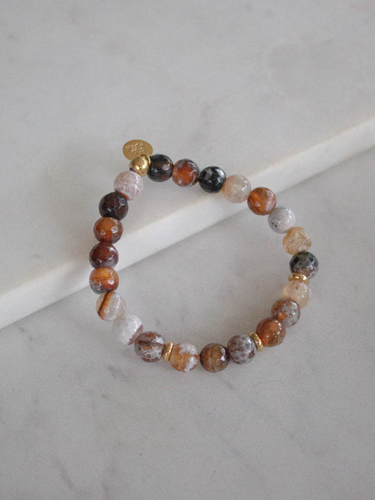 Stud Muffin Boston Fire Agate Gemstone Bracelet