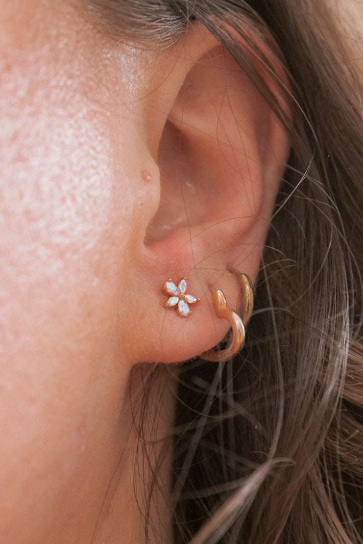 Tiny Gold Stud Earrings for Stacking