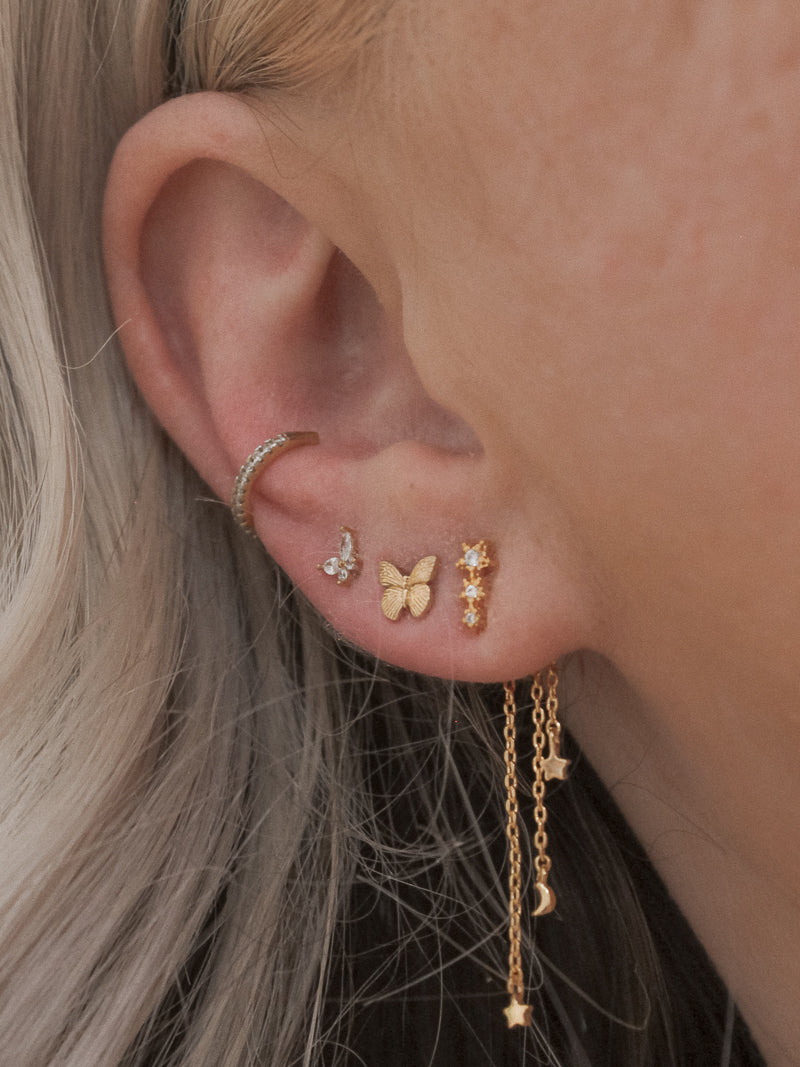 Gold Earring Stack Inspiration featuring Girls Crew Earrings 