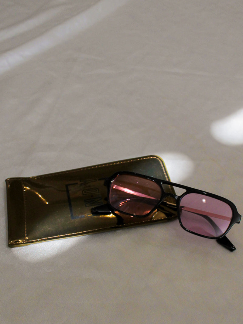 Ice Cube Sunglasses with Gold Protective Case