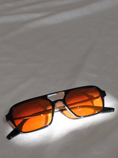 Black and Amber Ice Cube Sunglasses