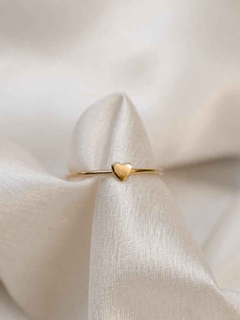 Dainty Gold Heart Ring | Jurate