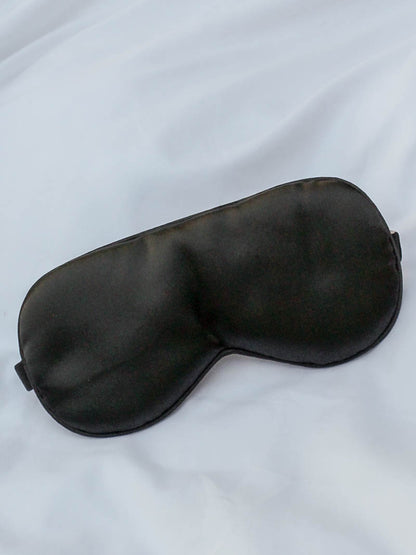 Black Satin Sleep Mask by Kitsch