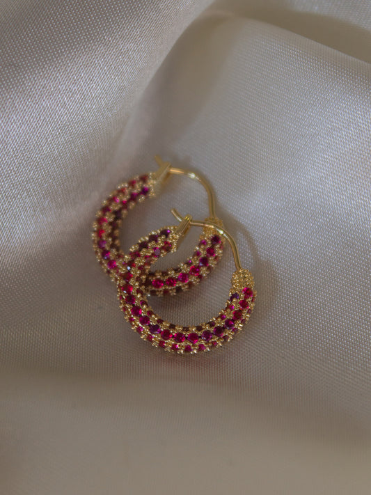 Baby Amalfi Hoop in Ruby Red | Luv AJ 