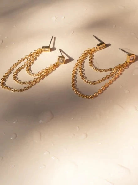 luv aj cascading gold stud