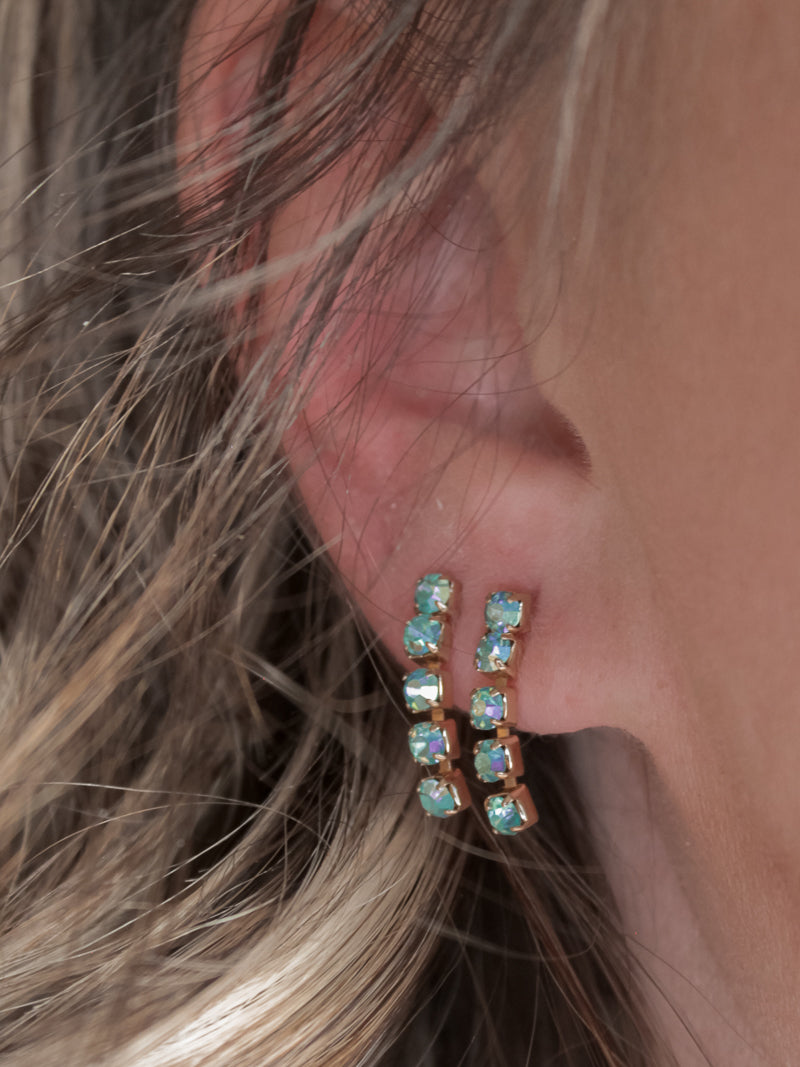Blue Dangle Crystal Stud 