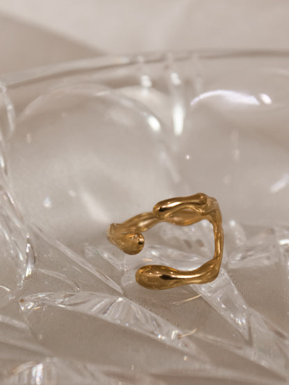 Gold Twig Ring 