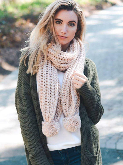 Pink Knit Scarf 