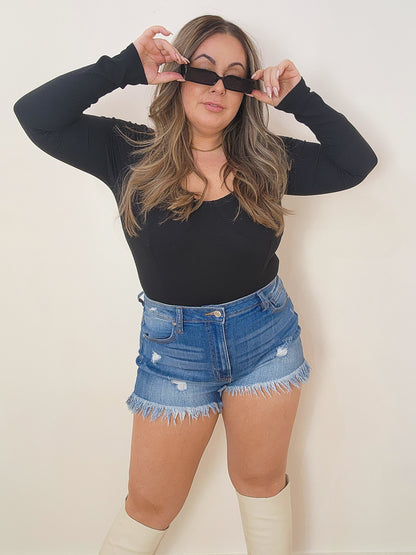 Sage The Label Black Long Sleeve Bodysuit